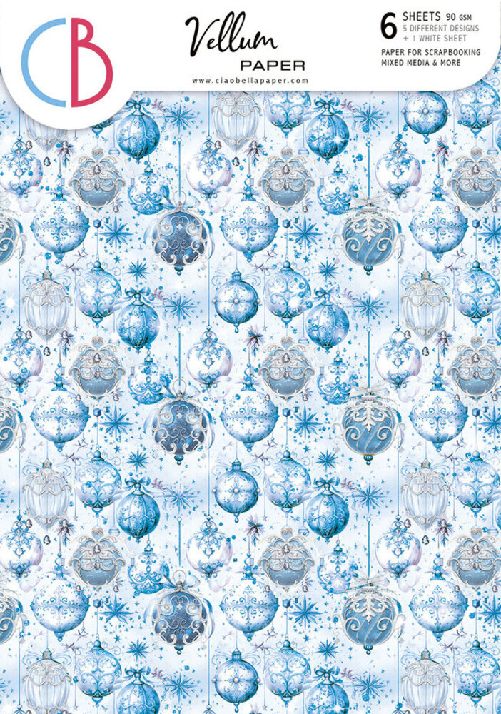 Ciao Bella Papercrafting Elegance of Blue A4 Vellum Paper (CBV018) Ciao Bella Papercrafting Elegance of Blue A4 Vellum Paper (CBV018)