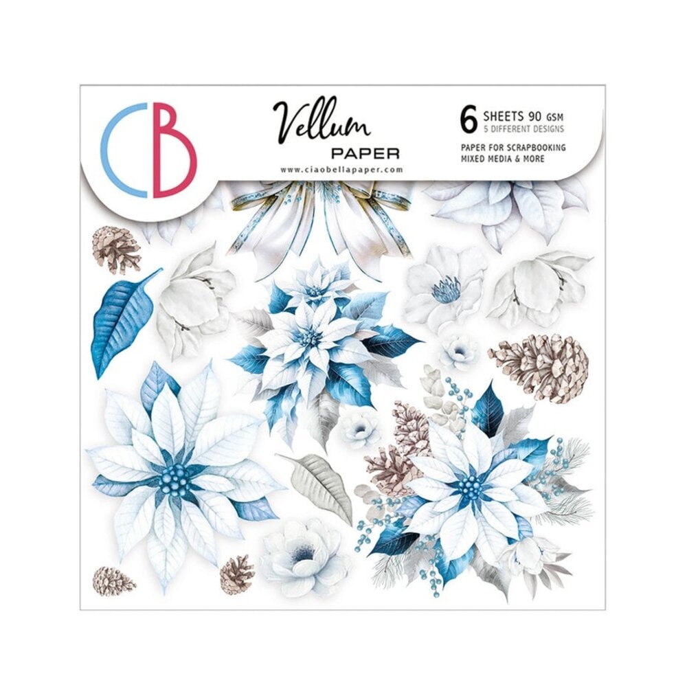 Ciao Bella Papercrafting Elegance of Blue 6x6 Inch Vellum Paper (CBVQ018) Ciao Bella Papercrafting Elegance of Blue 6x6 Inch Vellum Paper (CBVQ018)