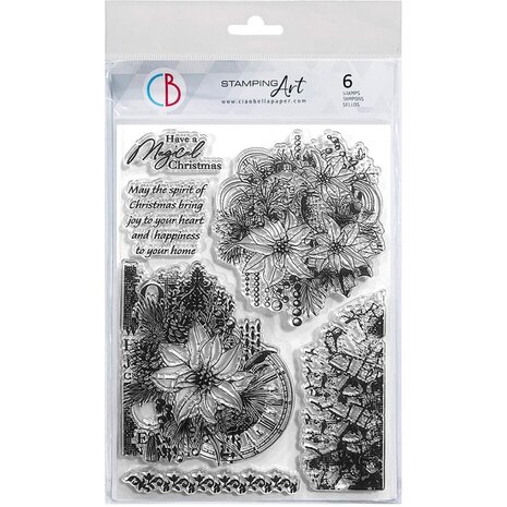 Ciao Bella Papercrafting Elegance of Blue A5 Clear Stamps Boho Christmas (PS8122) Ciao Bella Papercrafting Elegance of Blue A5 Clear Stamps Boho Christmas (PS8122)