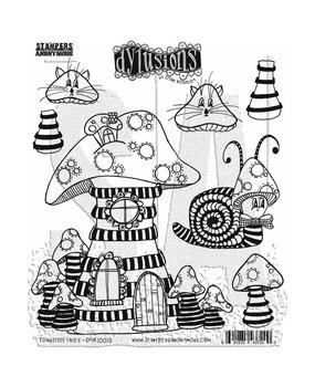 Ranger Dylusions Toadstool Tales Cling Stamps (DYR10010)