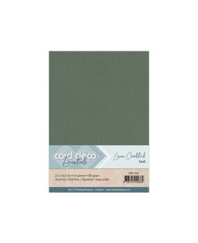 Card Deco Linen Cardstock Basilicum 10 Vel A5 (LKK-A541)