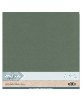 Card Deco Linen Cardstock Basilicum 10 Vel 30,5x30,5 cm (LKK-SC41) Card Deco Linen Cardstock Basilicum 10 Vel 30,5x30,5 cm (LKK-SC41)