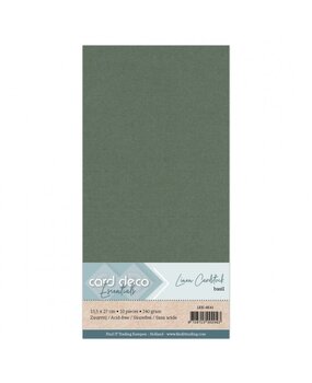 Card Deco Linen Cardstock Basilicum 10 Vel Vierkant (LKK-4K41)