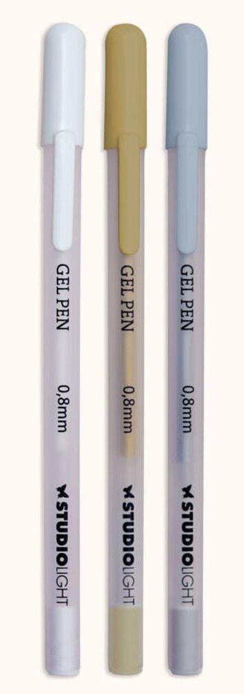 Studio Light Essentials Gel Pens White/Gold/Silver (SL-ES-GP01) Studio Light Essentials Gel Pens White/Gold/Silver (SL-ES-GP01)