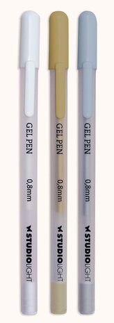 Studio Light Essentials Gel Pens White/Gold/Silver (SL-ES-GP01) Studio Light Essentials Gel Pens White/Gold/Silver (SL-ES-GP01)