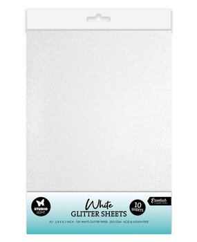 Studio Light Essentials Glitter Sheets A5 White (SL-CO-PS43)