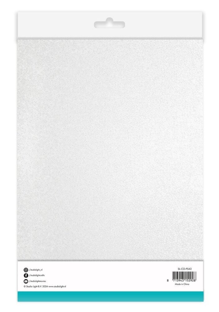 Studio Light Essentials Glitter Sheets A5 White (SL-CO-PS43)