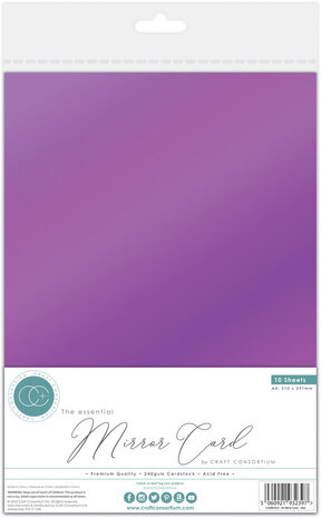 Craft Consortium The Essential Mirror Card A4 Lilac (CCEMC010) Craft Consortium The Essential Mirror Card A4 Lilac (CCEMC010)