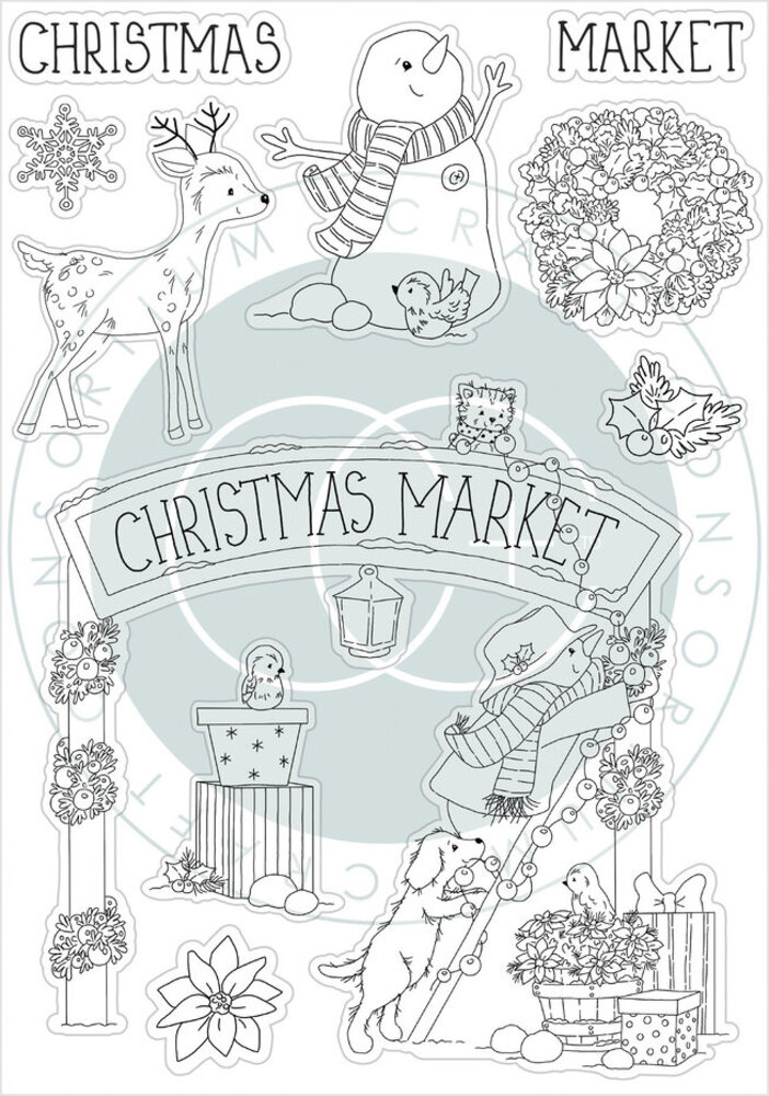 Craft Consortium Christmas Market Clear Stamps Christmas Market (CCSTMP094) Craft Consortium Christmas Market Clear Stamps Christmas Market (CCSTMP094)