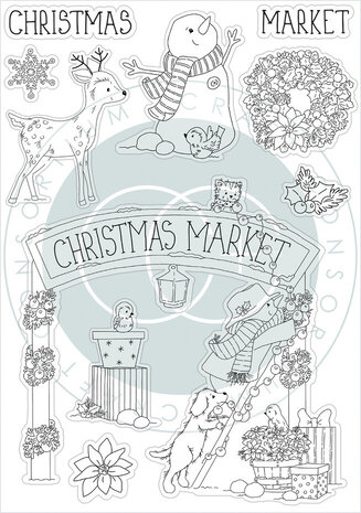 Craft Consortium Christmas Market Clear Stamps Christmas Market (CCSTMP094) Craft Consortium Christmas Market Clear Stamps Christmas Market (CCSTMP094)