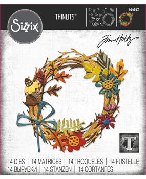 Sizzix Thinlits Die Set Vault Foliage Wreath (666682) Sizzix Thinlits Die Set Vault Foliage Wreath (666682)
