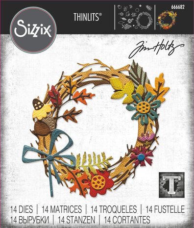 Sizzix Thinlits Die Set Vault Foliage Wreath (666682)