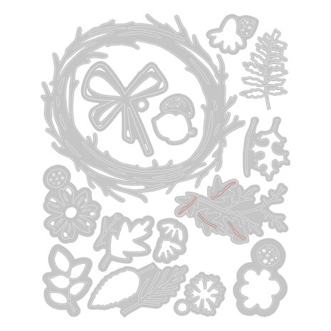 Sizzix Thinlits Die Set Vault Foliage Wreath (666682)