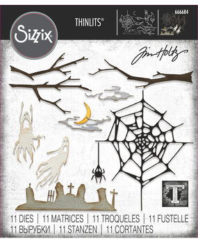Sizzix Thinlits Die Set Vault Fright Night (666684) Sizzix Thinlits Die Set Vault Fright Night (666684)