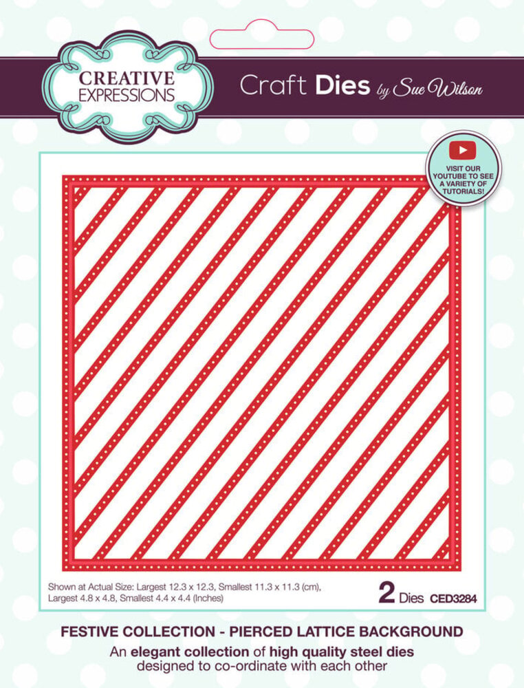 Creative Expressions Sue Wilson Craft Die Pierced Lattice Background (CED3284) Creative Expressions Sue Wilson Craft Die Pierced Lattice Background (CED3284)