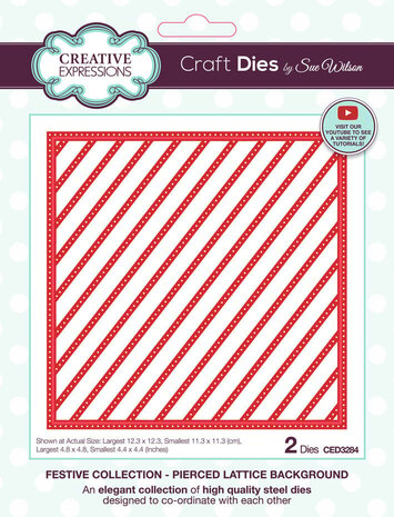 Creative Expressions Sue Wilson Craft Die Pierced Lattice Background (CED3284) Creative Expressions Sue Wilson Craft Die Pierced Lattice Background (CED3284)