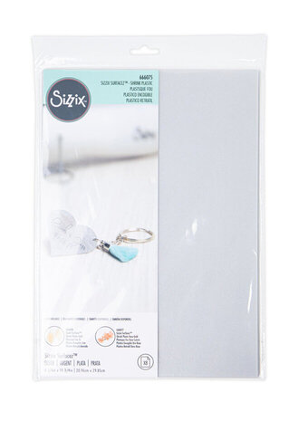 Sizzix Metallic Shrink Plastic 8.25x11.75 Inch Silver (666075) Sizzix Metallic Shrink Plastic 8.25x11.75 Inch Silver (666075)