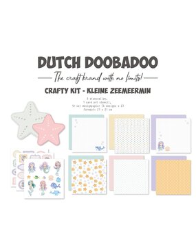 Dutch Doobadoo Crafty Kit 8x8 Inch Kleine Zeemeermin (473.005.065)* Dutch Doobadoo Crafty Kit 8x8 Inch Kleine Zeemeermin (473.005.065)*