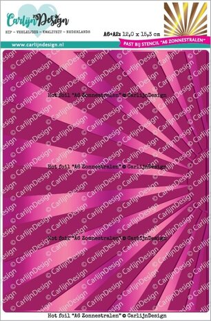 Carlijn Design Hot Foil A6 Zonnestralen (CDHF-0056) Carlijn Design Hot Foil A6 Zonnestralen (CDHF-0056)