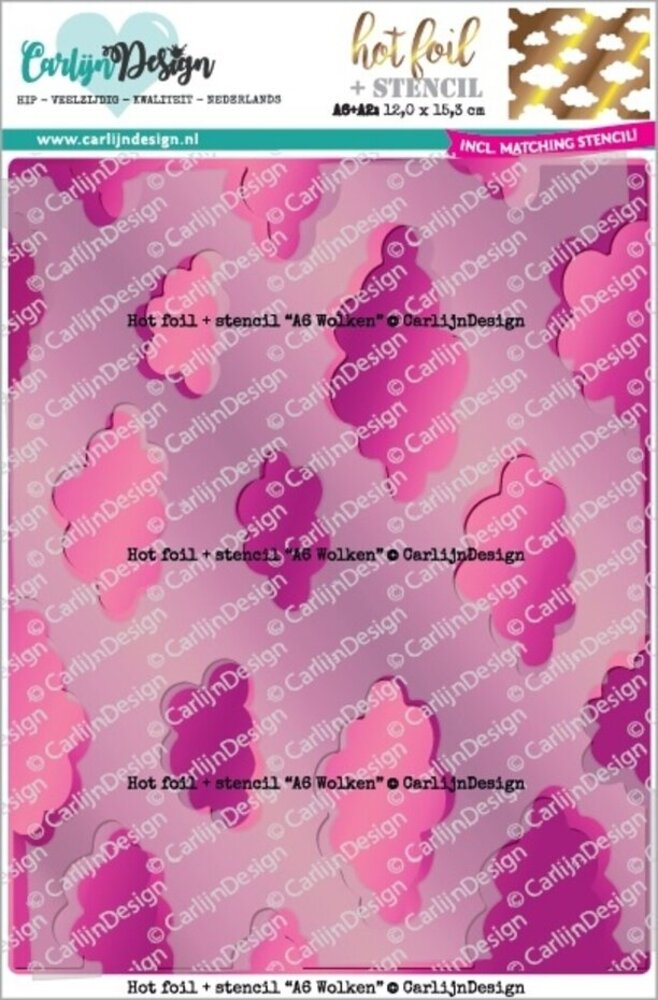 Carlijn Design Hot Foil + Stencil Wolken (CDHF-0057) Carlijn Design Hot Foil + Stencil Wolken (CDHF-0057)