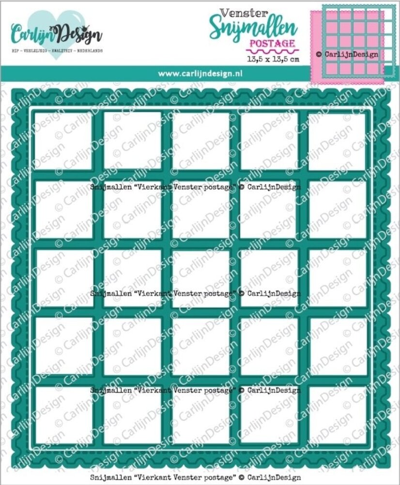 Carlijn Design Snijmallen Vierkant Venster Postage (CDSN-0264)