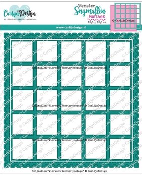 Carlijn Design Snijmallen Vierkant Venster Postage (CDSN-0264)