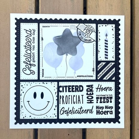 Carlijn Design Snijmallen Vierkant Venster Postage (CDSN-0264)