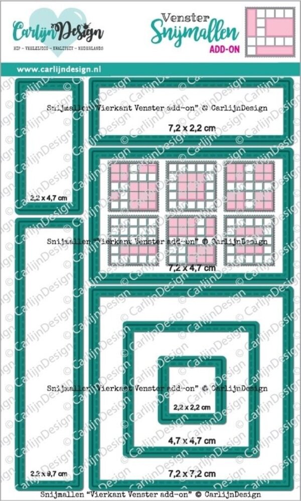 Carlijn Design Snijmallen Vierkant Venster Add-on (CDSN-0265)