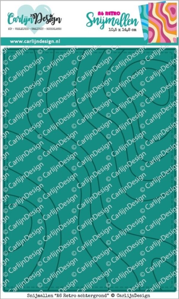 Carlijn Design Snijmallen A6 Retro Achtergrond (CDSN-0269)