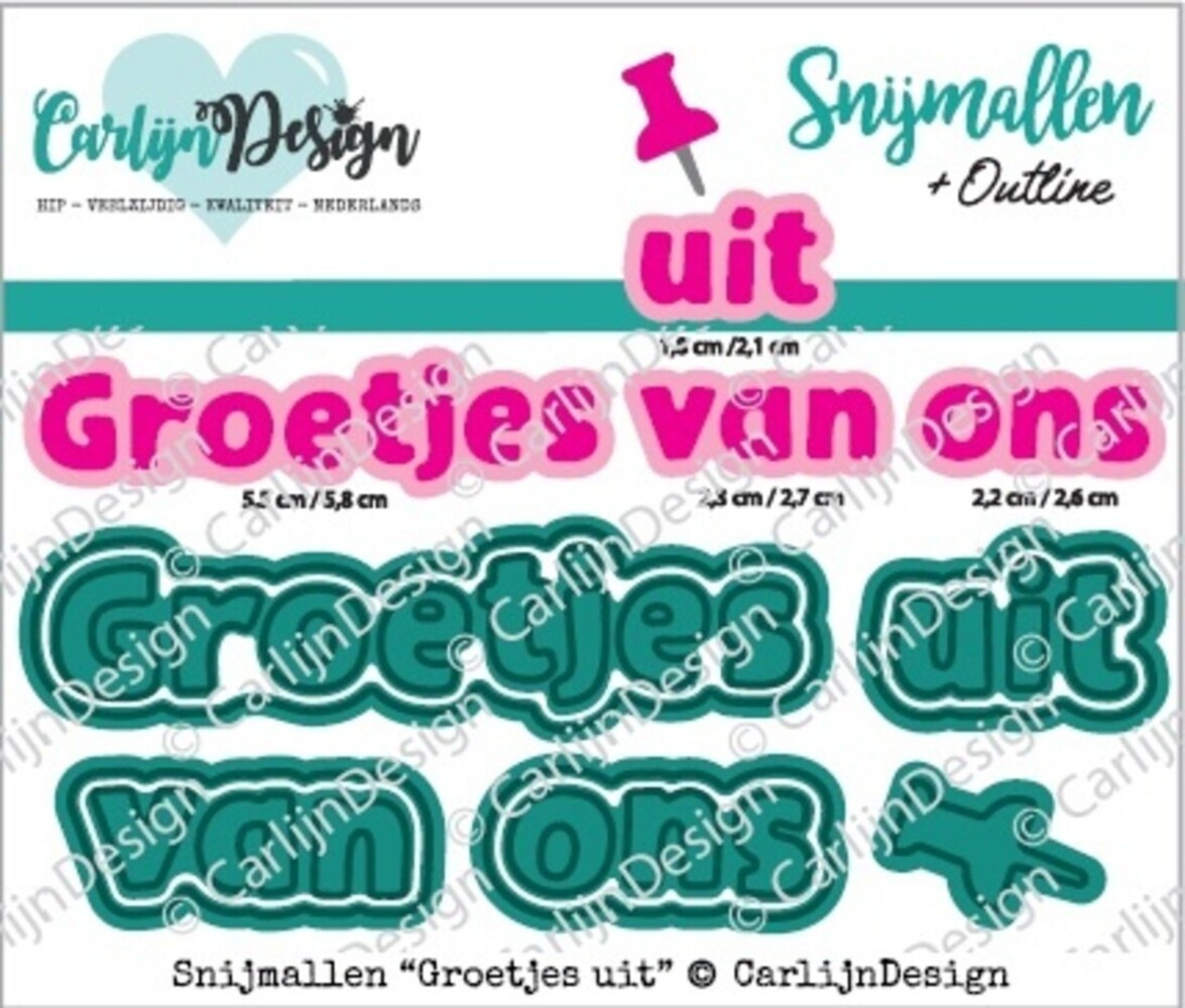 Carlijn Design Snijmallen Groetjes Uit (CDSN-0273)