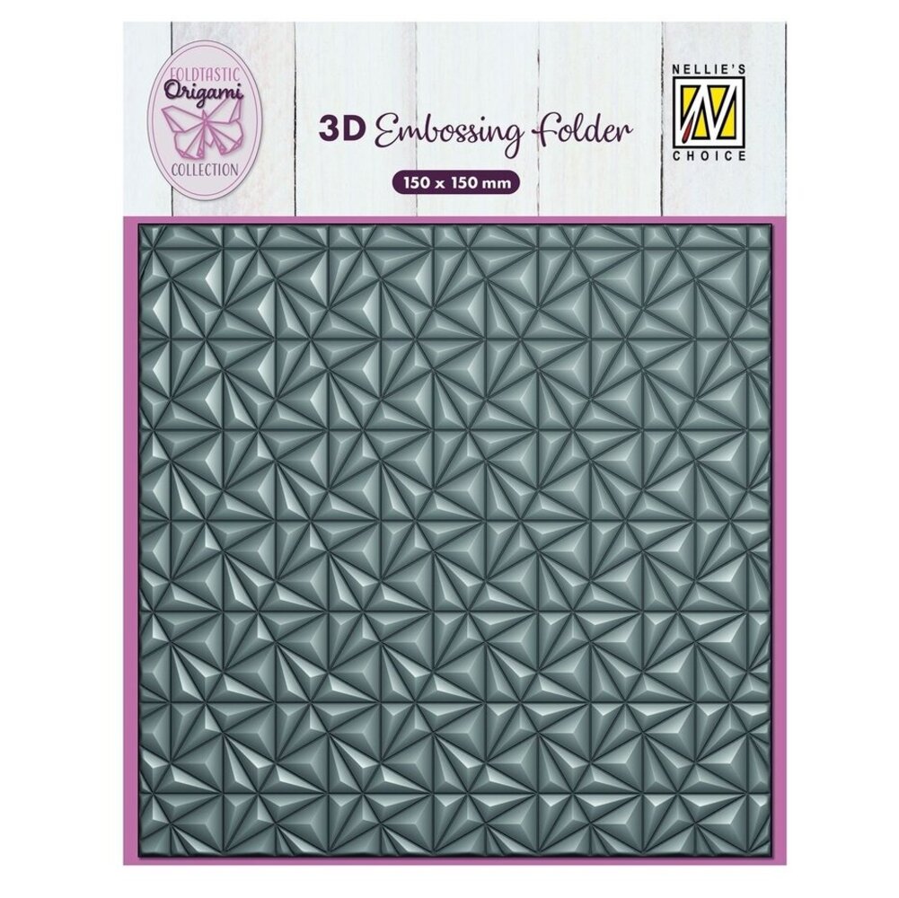 Nellie Snellen 3D Embossing Folder Origami Triangles (EF3D091) Nellie Snellen 3D Embossing Folder Origami Triangles (EF3D091)