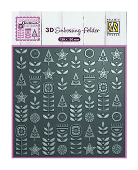 Nellie Snellen 3D Embossing Folder Scandinavian Flowers (EF3D093) Nellie Snellen 3D Embossing Folder Scandinavian Flowers (EF3D093)