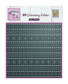 Nellie Snellen 3D Embossing Folder Scandinavian Christmas (EF3D095)