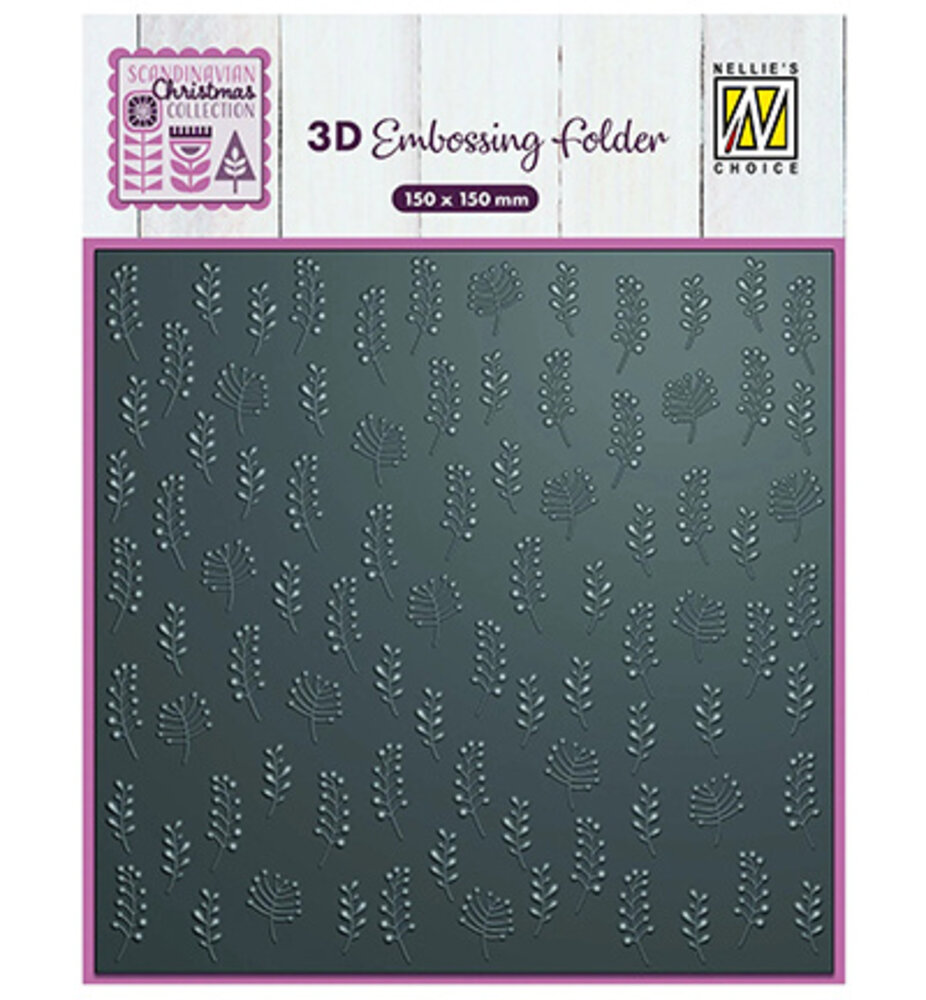 Nellie Snellen 3D Embossing Folder Leaves (EF3D098) Nellie Snellen 3D Embossing Folder Leaves (EF3D098)