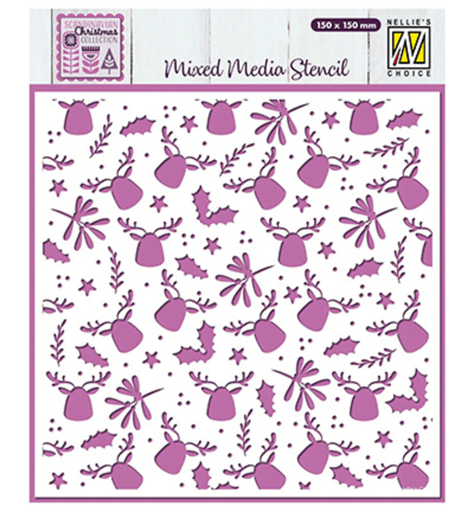 Nellie Snellen Masking Stencil Moose (MMS4K-072)