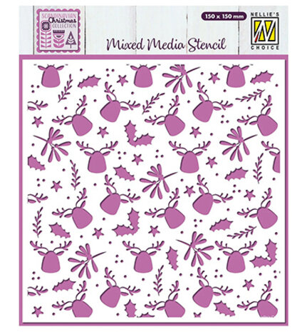 Nellie Snellen Masking Stencil Moose (MMS4K-072)