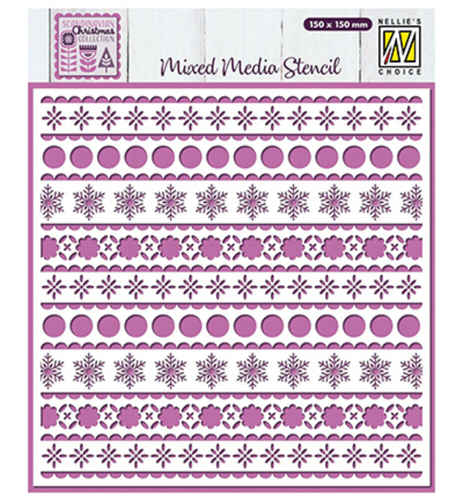 Nellie Snellen Masking Stencil Scandinavian Christmas (MMS4K-073) Nellie Snellen Masking Stencil Scandinavian Christmas (MMS4K-073)