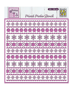 Nellie Snellen Masking Stencil Scandinavian Christmas (MMS4K-073)