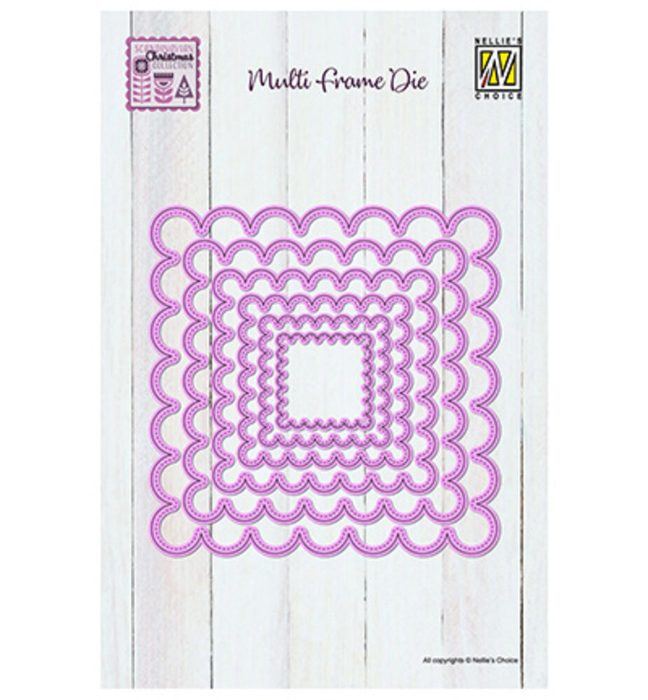 Nellie Snellen Multi Frame Dies Scalloped Square (MFD165)