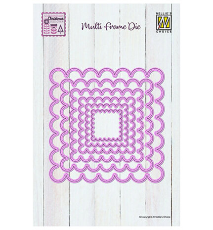 Nellie Snellen Multi Frame Dies Scalloped Square (MFD165)