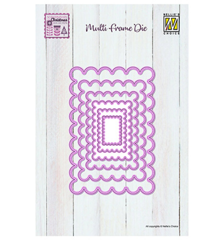 Nellie Snellen Multi Frame Dies Scalloped Rectangle (MFD166) Nellie Snellen Multi Frame Dies Scalloped Rectangle (MFD166)