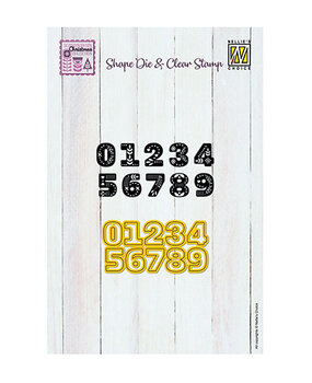 Nellie Snellen Shape Dies & Clear Stamps Scandinavian Numbers (CDCS004) Nellie Snellen Shape Dies & Clear Stamps Scandinavian Numbers (CDCS004)