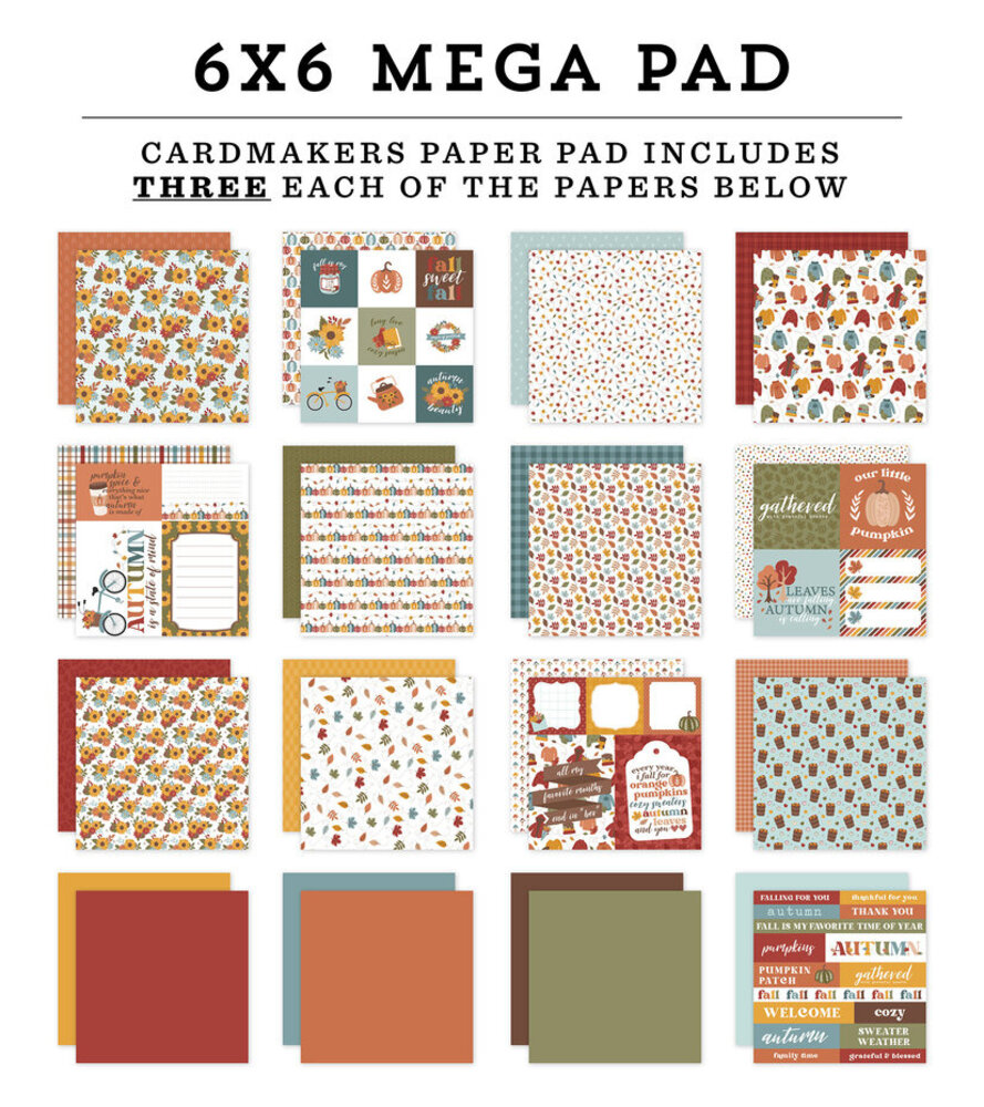 Echo Park Sweater Weather 6x6 Inch Mega Pad (SW381031)