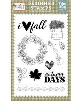 Echo Park Sweater Weather Fall Wreath Clear Stamps (SW381040)*