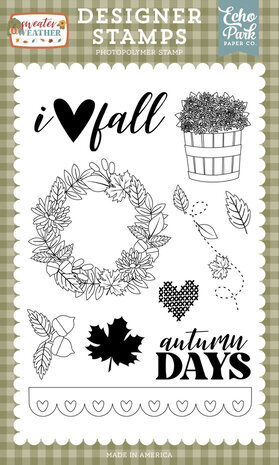 Echo Park Sweater Weather Fall Wreath Clear Stamps (SW381040)