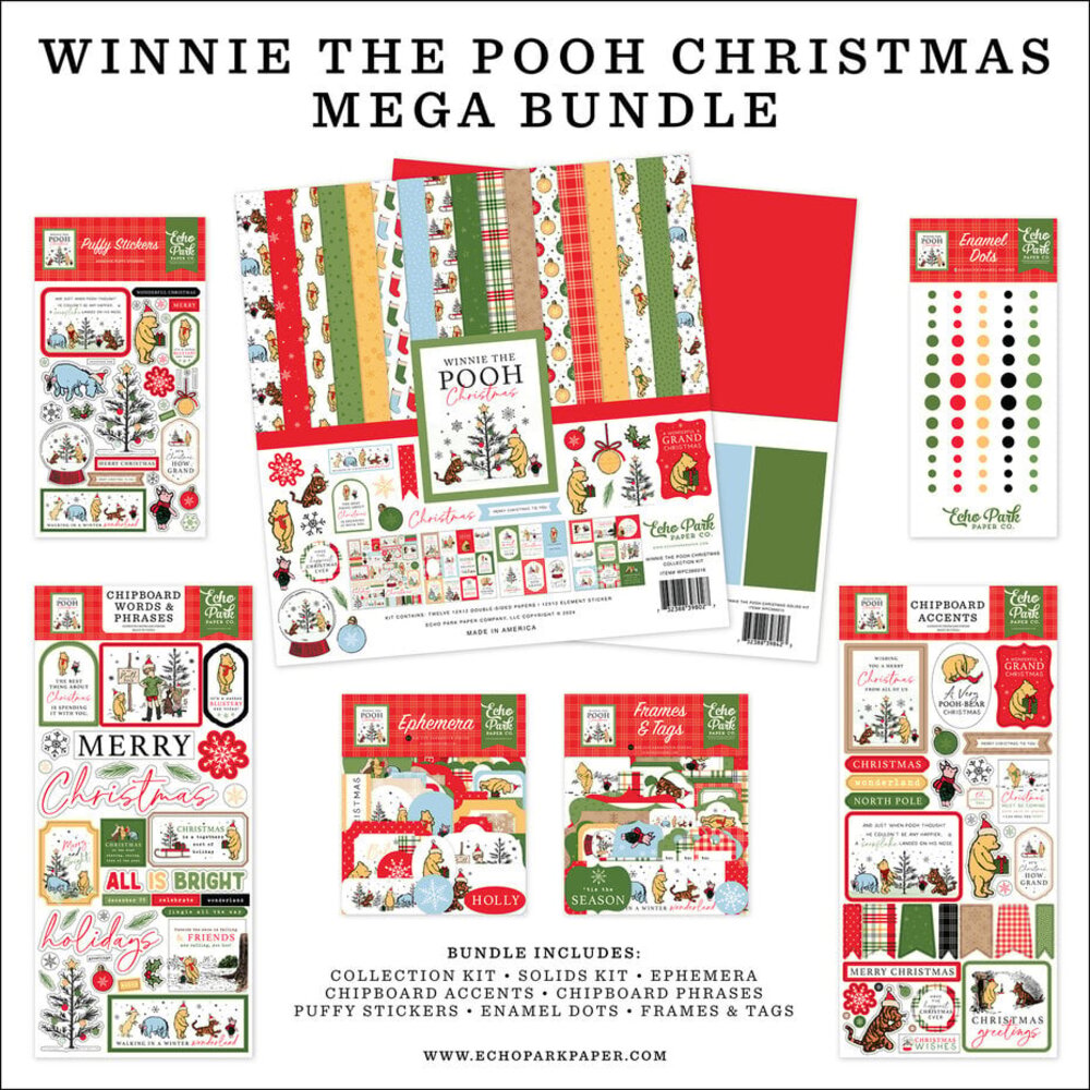 Echo Park Winnie The Pooh Christmas 12x12 Inch Mega Bundle (WPC386050) Echo Park Winnie The Pooh Christmas 12x12 Inch Mega Bundle (WPC386050)