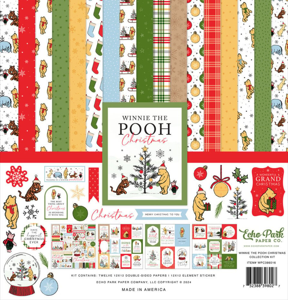 Echo Park Winnie The Pooh Christmas 12x12 Inch Collection Kit (WPC386016) Echo Park Winnie The Pooh Christmas 12x12 Inch Collection Kit (WPC386016)