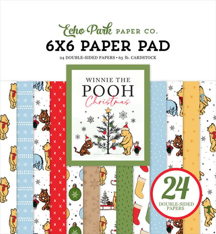 Echo Park Winnie The Pooh Christmas 6x6 Inch Paper Pad (WPC386023) Echo Park Winnie The Pooh Christmas 6x6 Inch Paper Pad (WPC386023)