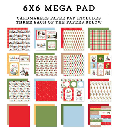 Echo Park Winnie The Pooh Christmas 6x6 Inch Mega Pad (WPC386031)