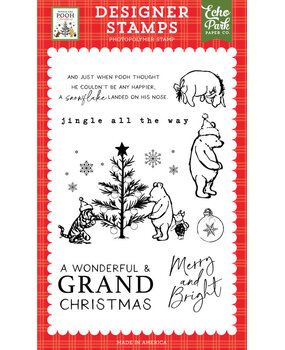 Echo Park Winnie The Pooh Christmas Grand Christmas Clear Stamps (WPC386044)